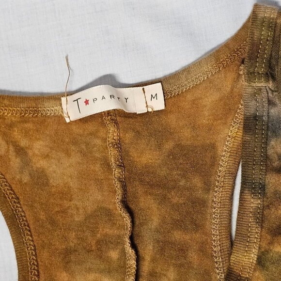 T-Party Tied Dye Boho Sleeveless Maxi Dress Women Size M Racerback - Picture 4 of 11